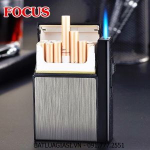 BẬT LỬA KHÈ - HỘP THUỐC FOCUS 2IN1 - CÓ THỂ THÁO RỜI (ĐỂ ĐƯỢC 20 ĐIẾU THUỐC) (FULLBOX) - (XÀI GAS)