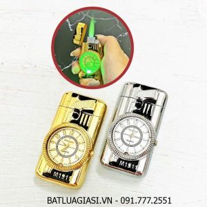 BẬT LỬA KHÈ - ĐỒNG HỒ 2IN1 HÌNH SÚNG - CÓ ĐÈN LED - (XÀI GAS)