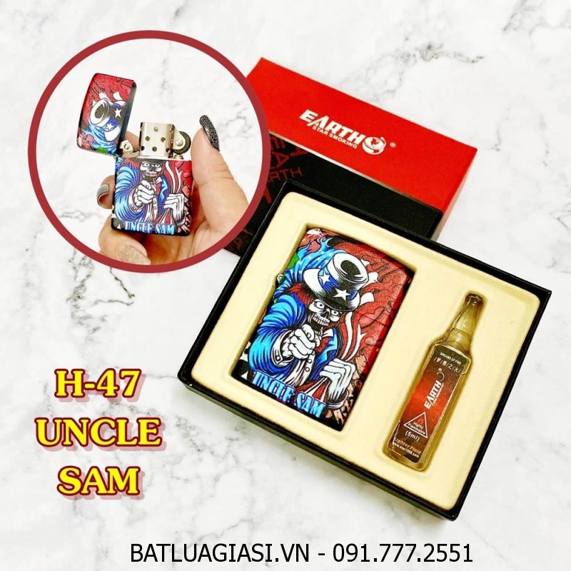 BẬT LỬA ZIPPO SƠN TĨNH ĐIỆN 6 MẶT - PHIÊN BẢN NHẬT (CÓ HỘP VÀ XĂNG) H-47