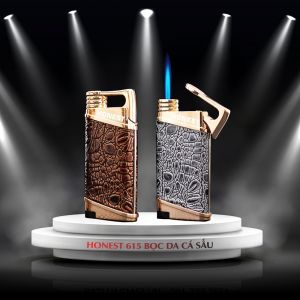 BẬT LỬA KHÈ HONEST 615 BỌC DA CÁ SẤU - (XÀI GAS)