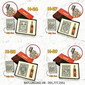 BÂT LỬA ZIPPO AMERICAN 2 MẶT HÌNH NỔI CÁC KIỂU (CÓ HỘP VÀ XĂNG)