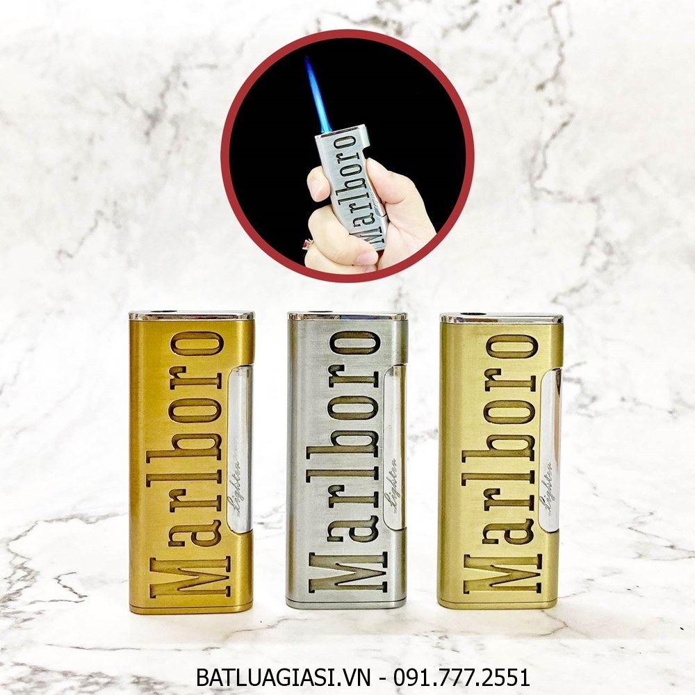 BẬT LỬA KHÈ - BẤM NGANG KHẮC CHÌM LOGO MARLBORO -  (XÀI GAS)