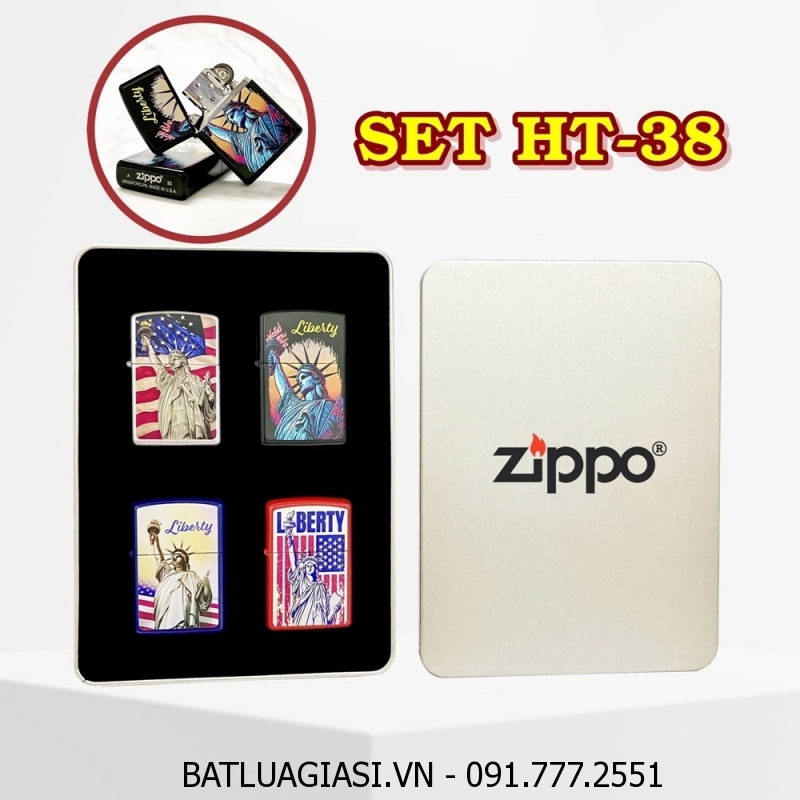 BỘ 4 BẬT LỬA ZIPPO SƠN TĨNH ĐIỆN 2 MẶT HÌNH NỮ THẦN TỰ DO CÁC KIỂU (CÓ MỘC ĐÁY) (HỘP THIẾC) - (XÀI XĂNG) #SET HT-38