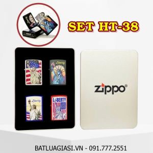 BỘ 4 BẬT LỬA ZIPPO SƠN TĨNH ĐIỆN 2 MẶT HÌNH NỮ THẦN TỰ DO CÁC KIỂU (CÓ MỘC ĐÁY) (HỘP THIẾC) - (XÀI XĂNG) #SET HT-38