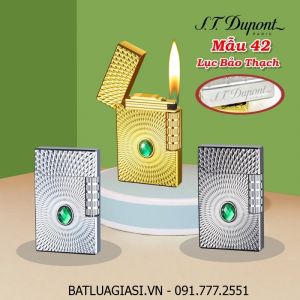 BẬT LỬA DUPONT LỐC XOÁY CẨN NGỌC LỤC BẢO THẠCH M-42 (S.T. DUPONT) - (XÀI GAS)