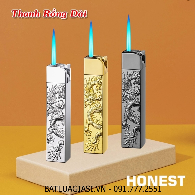 BẬT LỬA KHÈ HONEST HÌNH THANH RỒNG DÀI - (XÀI GAS)