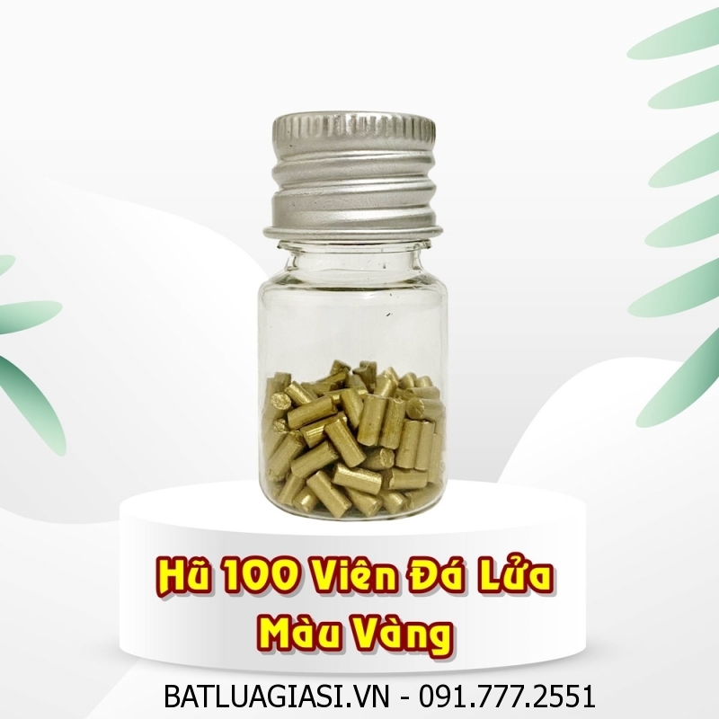 HŨ 100 VIÊN ĐÁ LỬA MÀU VÀNG (ĐÁ VÀNG)