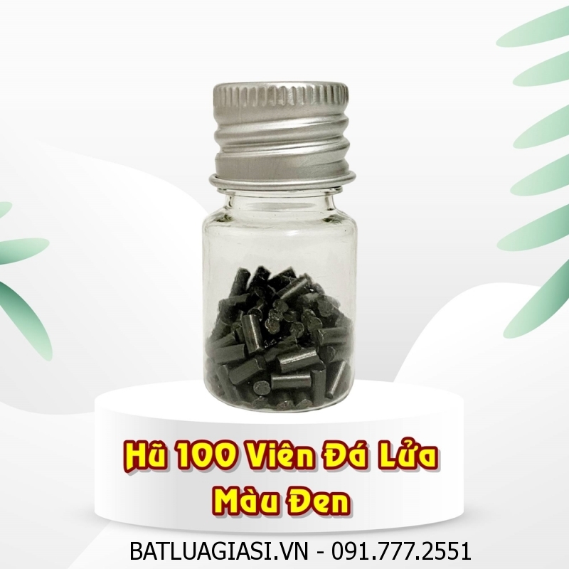HŨ 100 VIÊN ĐÁ LỬA MÀU ĐEN (ĐÁ ĐEN)