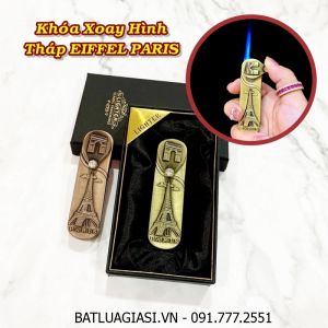 BẬT LỬA KHÈ KHÓA XOAY HÌNH THÁP EIFFEL PARIS (CÓ HỘP) - (XÀI GAS)