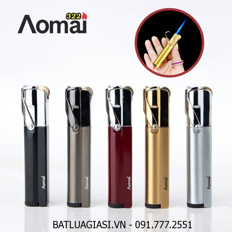 BẬT LỬA KHÈ AOMAI 322 - GAS ĐÁ RÃNH TAY AM322 - (XÀI GAS)