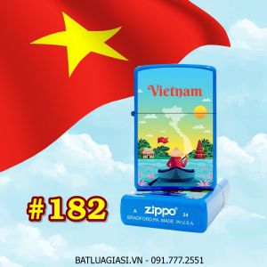 BẬT LỬA ZIPPO SƠN TĨNH ĐIỆN HÌNH VIỆT NAM QUÊ HƯƠNG TÔI (CÓ MỘC ĐÁY) - (XÀI XĂNG) #182