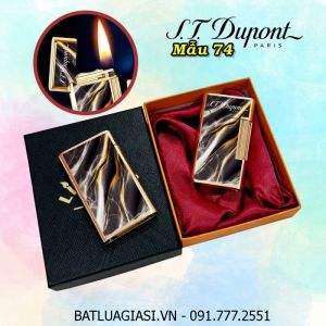 BẬT LỬA DUPONT VÂN ĐÁ M-74 (S.T. DUPONT) (CÓ HỘP) - (XÀI XĂNG)