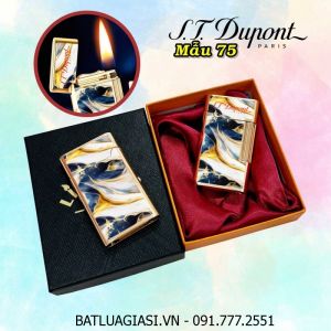 BẬT LỬA DUPONT VÂN ĐÁ M-75 (S.T. DUPONT) (CÓ HỘP) - (XÀI XĂNG)