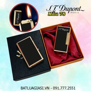 BẬT LỬA DUPONT VÀNG ĐEN M-78 (S.T. DUPONT) (CÓ HỘP) - (XÀI XĂNG)