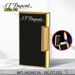 BẬT LỬA DUPONT VÀNG ĐEN M-78 (S.T. DUPONT) - (XÀI XĂNG)