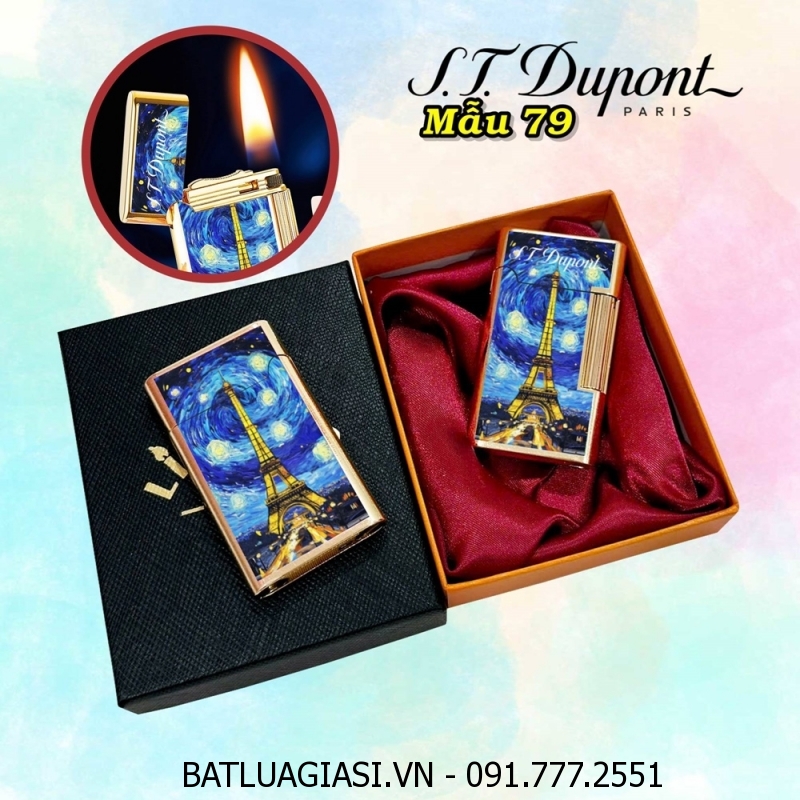 BẬT LỬA DUPONT HÌNH THÁP EIFFEL PARIS M-79 (S.T. DUPONT) (CÓ HỘP) - (XÀI XĂNG)