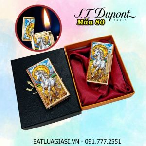 BẬT LỬA DUPONT HÌNH CON NGỰA M-80 (S.T. DUPONT) (CÓ HỘP) - (XÀI XĂNG)