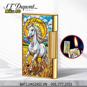 BẬT LỬA DUPONT HÌNH CON NGỰA M-80 (S.T. DUPONT) - (XÀI XĂNG)