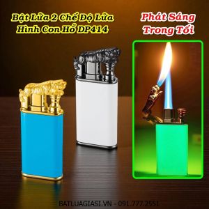 BẬT LỬA 2 CHẾ ĐỘ LỬA HÌNH CON HỔ DP414 (DẠ QUANG PHÁT SÁNG) - (XÀI GAS)
