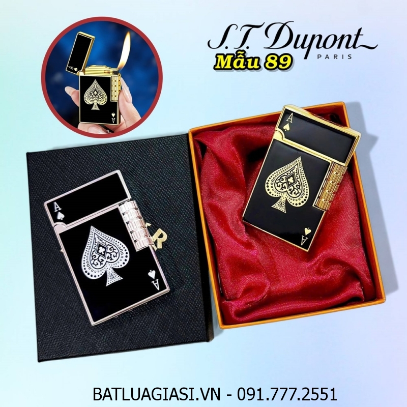 BẬT LỬA DUPONT HÌNH LÁ BÀI M-89 (S.T. DUPONT) (CÓ HỘP) - (XÀI GAS)