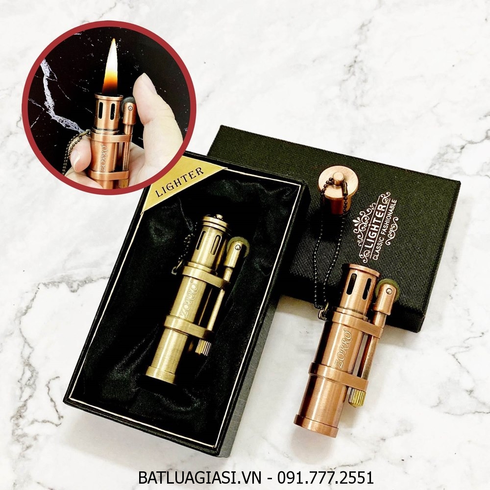 BẬT LỬA XĂNG ĐÁ CỔ ZORRO 836 (CÓ HỘP) - (XÀI XĂNG)
