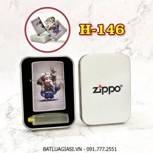 BẬT LỬA ZIPPO SƠN TĨNH ĐIỆN 2 MẶT CHỦ ĐỀ TÂY DU KÝ HÌNH SA TĂNG (CÓ MỘC ĐÁY) (HỘP THIẾC KÈM XĂNG) H-146
