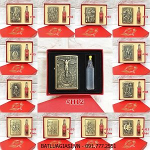 BẬT LỬA ZIPPO HÌNH NỔI CÁC KIỂU (CÓ HỘP VÀ XĂNG)