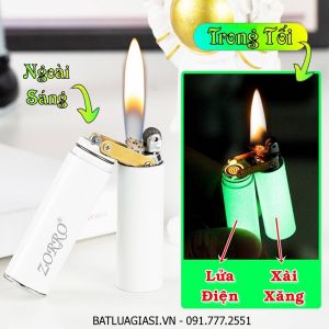 BẬT LỬA ZORRO CÔN NHỊ KHÚC 2 CHẾ ĐỘ LỬA (CHIẾT HOẢ TỬ + XĂNG ĐÁ) - DẠ QUANG HÚT ÁNH SÁNG (FULLBOX) - (SẠC ĐIỆN - XÀI XĂNG)