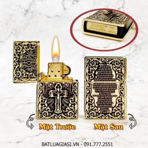 BẬT LỬA ZIPPO ZORRO HÌNH QUYỂN SÁCH KINH THÁNH THE HOLY BIBLE - RUỘT VÀNG (FULLBOX) - (XÀI XĂNG) #VÀNG