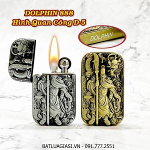 BẬT LỬA XĂNG ĐÁ 1 BÁNH XE DOLPHIN 888 HÌNH QUAN CÔNG D-5 - (XÀI XĂNG)