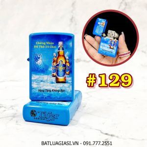 BẬT LỬA ZIPPO 2 MẶT THƯƠNG HIỆU BIA TIGER (QUÀ TẶNG TỪ BIA) - (XÀI XĂNG) #129