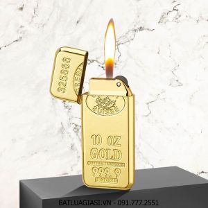 BẬT LỬA GAS ĐÁ HÌNH THỎI VÀNG 9999 - (XÀI GAS)