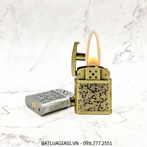 BẬT LỬA XĂNG ĐÁ CỔ ZORRO Z868B KHẮC NỔI HÌNH HOA VĂN - (XÀI XĂNG)