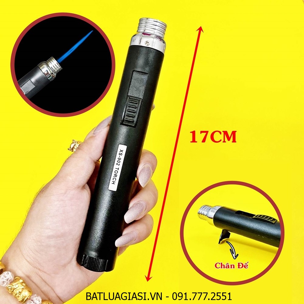 BẬT LỬA KHÈ RÃNH TAY XS902 CÓ CHÂN ĐẾ - (XÀI GAS)