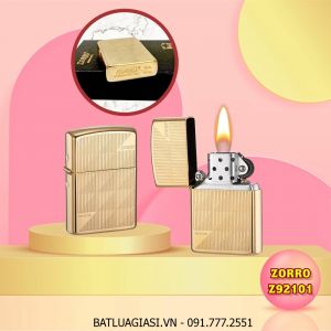 BẬT LỬA ZIPPO ZORRO KẺ SỌC NHỎ Z92101 (FULLBOX) - (XÀI XĂNG)