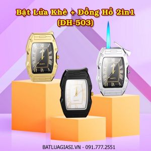BẬT LỬA KHÈ - ĐỒNG HỒ 2IN1 DH-503 - (XÀI GAS)