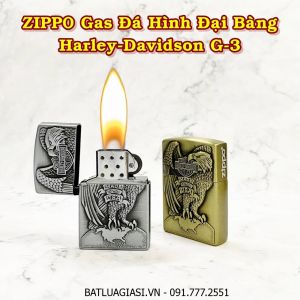 BẬT LỬA ZIPPO GAS ĐÁ HÌNH ĐẠI BÀNG "HARLEY-DAVIDSON" G-3 - (XÀI GAS)