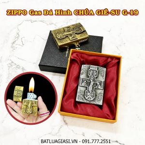 BẬT LỬA ZIPPO GAS ĐÁ HÌNH CHÚA GIÊ-SU G-19 (CÓ HỘP) - (XÀI GAS)