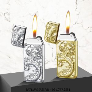 BẬT LỬA GAS ĐÁ HÌNH RỒNG VÀNG, RỒNG BẠC - (XÀI GAS)